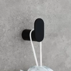 Handdoekhaakjes Zwart - Boren - 2x Wandhaakjes - Handdoekhouder Badkamer -Grohe Winkel 1200x1200 1844