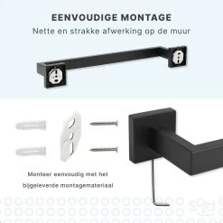 Handdoekrek - RVS - Badkameraccessoires - Keukenaccessoires - Mat Zwart - 40 Cm -Grohe Winkel 1200x1200 1849