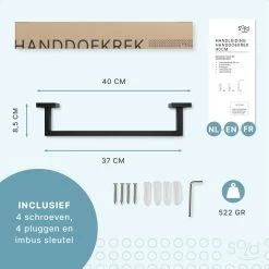 Handdoekrek - RVS - Badkameraccessoires - Keukenaccessoires - Mat Zwart - 40 Cm -Grohe Winkel 1200x1200 1852