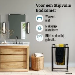 Mmoods XL Handdoekrek 2 Baren Badkamer Zwart - 25 X 50 X 86 Cm - Handdoekenrek Staand Keuken - Handdoekhouder Vrijstaand 2 Dragers 12 Mmoods XL Handdoekrek 2 Baren Badkamer Zwart - 25 X 50 X 86 Cm - Handdoekenrek Staand Keuken - Handdoekhouder Vrijstaand 2 Dragers -Grohe Winkel 1200x1200 1856