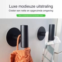 EAVY 2 Stuks Zelfklevende Handdoekhaakjes - Handdoekhouders - Plakhaakjes - Zwart -Grohe Winkel 1200x1200 1870
