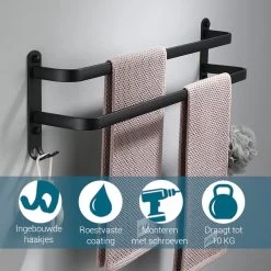 Vannons - Handdoekrek - Handdoekrek Badkamer - 2 Handdoeken - Zwart -Grohe Winkel 1200x1200 1877