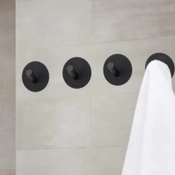 Handdoekhaakjes Zelfklevend - Zwart - Haakjes Handdoek 2st - Badkamer & Keuken -Grohe Winkel 1200x1200 1890