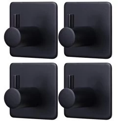 Trendfield Handdoekhaakjes Zelfklevend Zwart - 4 Vierkante Zwarte Handdoek Haakjes - Handdoekhaak - Zwart -Grohe Winkel 1200x1200 1897