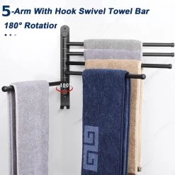 BOTC Handdoekrek - 5-armig Handdoekhouder - Handdoekstang - 180 Graden Verstelbaar - Badkamer - Zwart 9 BOTC Handdoekrek - 5-armig Handdoekhouder - Handdoekstang - 180 Graden Verstelbaar - Badkamer - Zwart -Grohe Winkel 1200x1200 1905