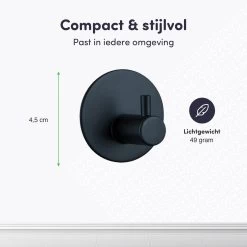 4x Handdoekhaakjes (Zelfklevend) Van RVS Zwart – Zelfklevende Haakjes – Wandhaak – Badkamer Accessoires – Ophanghaken Voor Keuken Toilet Of WC -Grohe Winkel 1200x1200 1913