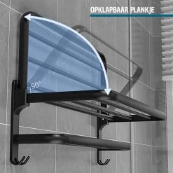 Vannons - Handdoekrek - Handdoekrek Badkamer - 2 Handdoeken - Handdoekrek Zelfklevend - Zwart -Grohe Winkel 1200x1200 1939