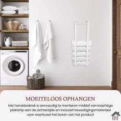 Homestic© Handdoekrek Zonder Boren - Antioch Stalen Handdoekhouder Voor In De Badkamer/Keuken/Camper/Tuin - 70x20x13 - Wit 12 Homestic© Handdoekrek Zonder Boren - Antioch Stalen Handdoekhouder Voor In De Badkamer/Keuken/Camper/Tuin - 70x20x13 - Wit -Grohe Winkel 1200x1200 1953