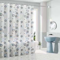 VAIVE Douchegordijn Blauw 180x200 - Anti Schimmel - Douchegordijnen - Ringen -Grohe Winkel 1200x1200 200