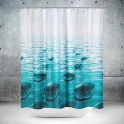 Roomture - Douchegordijn - Zen Stones - 240 X 200 - Extra Breed