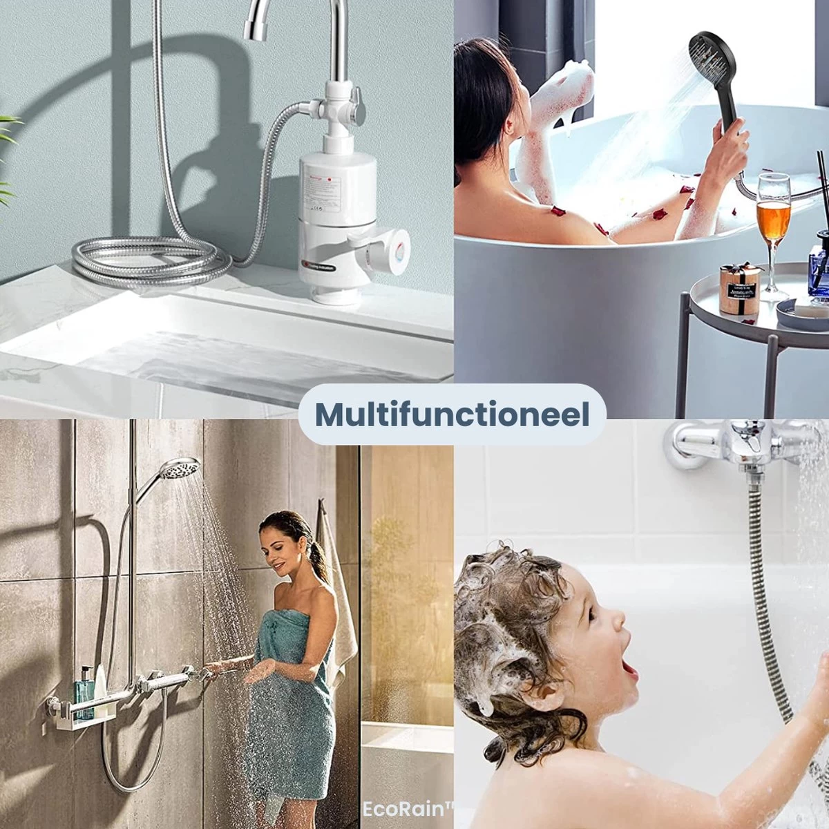 EcoRain – Universele Doucheslang 1.5 Meter – 150 Cm – Anti Lek – G ½ 1/2" - Draaiaansluiting – Waterkraan Slang - Chroom 2 EcoRain – Universele Doucheslang 1.5 Meter – 150 Cm – Anti Lek – G ½ 1/2" - Draaiaansluiting – Waterkraan Slang - Chroom - Image 2