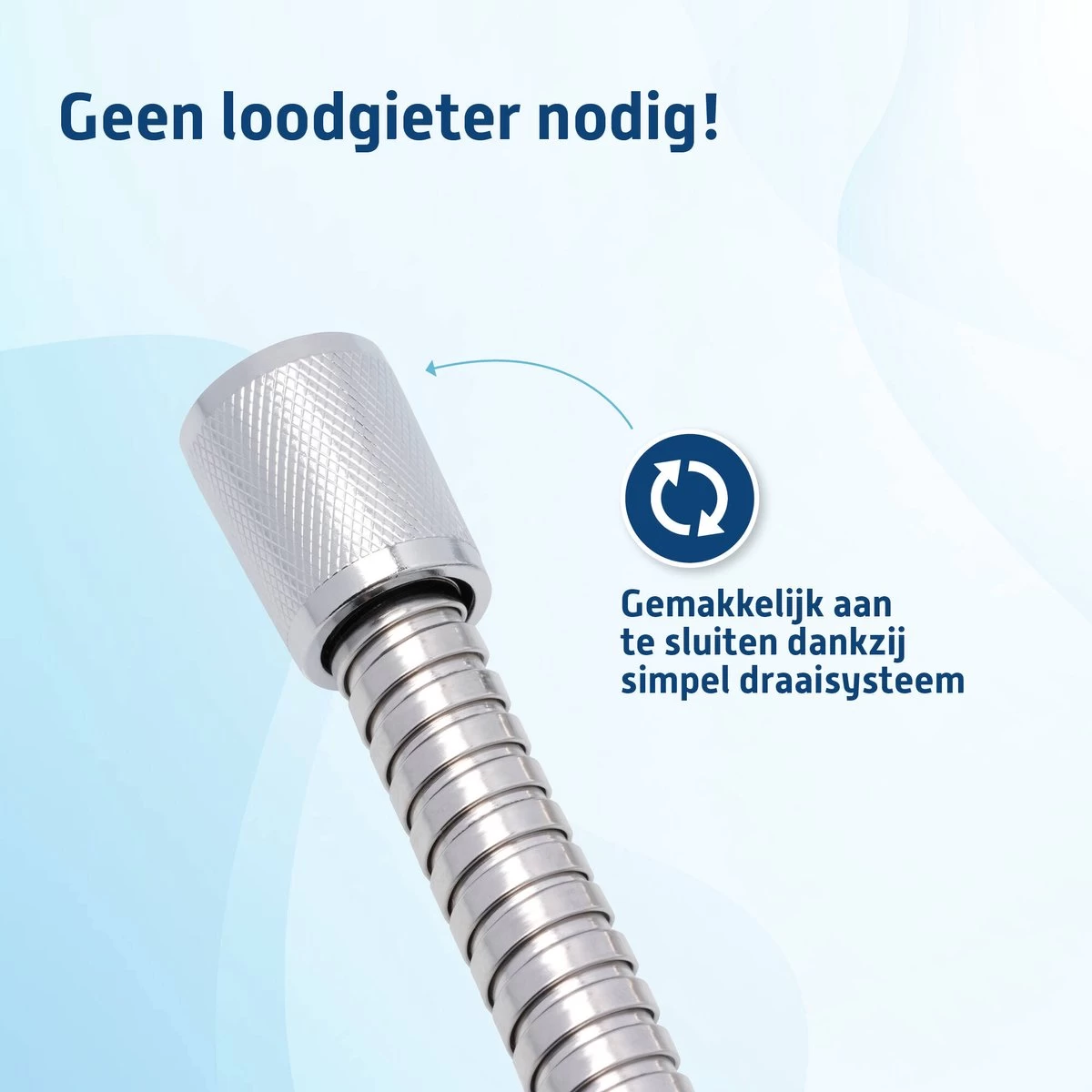 Saqu Express Doucheslang 200 Cm - Chroom 3 Saqu Express Doucheslang 200 Cm - Chroom - Image 3