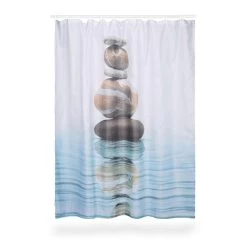 Relaxdays Douchegordijn Stenen Water 180 X 180 Cm - Anti-schimmel Badkamer Gordijn - Bad -Grohe Winkel 1200x1200 29