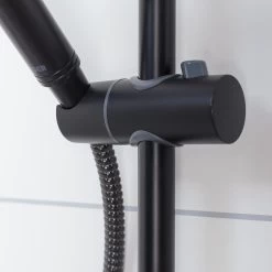 Tiger Tyne Doucheset - Regendouche Ø 22,5 Cm - Handdouche Ø 12 Cm - 3 Standen - Mat Zwart -Grohe Winkel 1200x1200 355