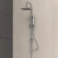 SCHÜTTE Tokyo Douchesysteem - Regendouche - 102 Cm Stang - Chroom -Grohe Winkel 1200x1200 370