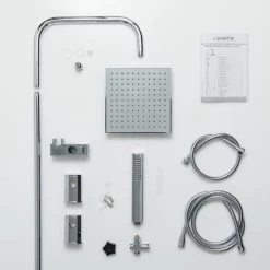 SCHÜTTE Tokyo Douchesysteem - Regendouche - 102 Cm Stang - Chroom -Grohe Winkel 1200x1200 371