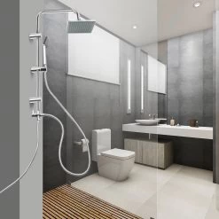 Niceey Doucheset - Regendouche - Handdouche - Verstelbaar - Vierkant - Chroom -Grohe Winkel 1200x1200 377