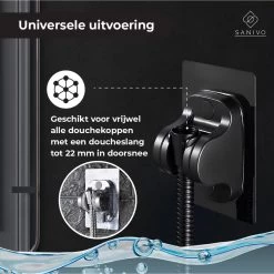 Douchekophouder Chroom Zelfklevend – Verstelbaar – Handdouchehouder – Douchekop Houder Zonder Boren -Grohe Winkel 1200x1200 394
