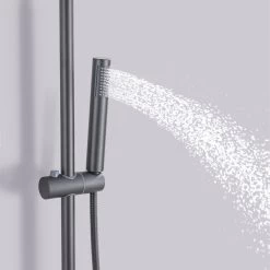 LOMAZOO Regendouche Met Thermostaatkraan - Douche Badkamer - Gun Metal / Antraciet [LYNN] -Grohe Winkel 1200x1200 427