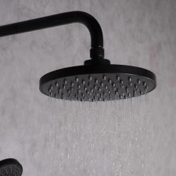 SAAR Opbouw Douche Set - Rond - Thermostaatkraan - Glijstang - Regendouche - Handdouche - Mat Zwart -Grohe Winkel 1200x1200 440