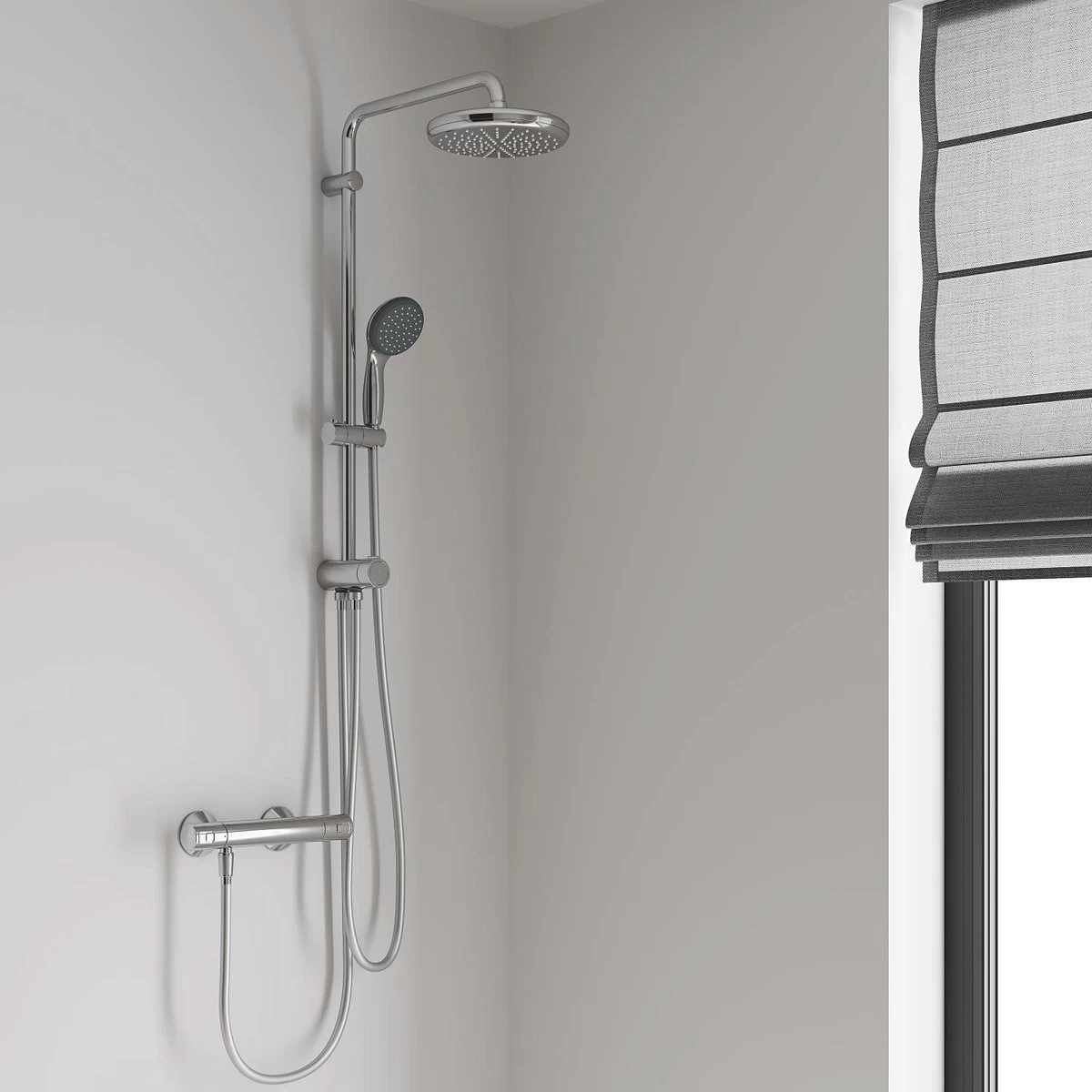 GROHE QuickFix Vitalio Joy 310 Regendouche - CoolTouch - Met Planchet - ø 31 Cm - Chroom 17 GROHE QuickFix Vitalio Joy 310 Regendouche - CoolTouch - Met Planchet - ø 31 Cm - Chroom - Image 17