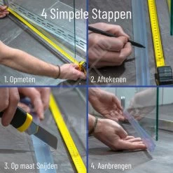 Simple Fix Lekstrip - Douchestrip - Waterkering - 80CM Lang - 6MM Glasdikte - Lekdorpel & Dubbele Middenlip -Grohe Winkel 1200x1200 475