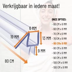 Simple Fix Lekstrip - Douchestrip - Waterkering - 80CM Lang - 6MM Glasdikte - Lekdorpel & Dubbele Middenlip -Grohe Winkel 1200x1200 476