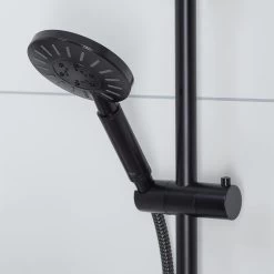 Tiger Tyne Doucheset - Douchekop Ø 12 Cm - Inclusief Comfort Water Saver - 3 Standen - Mat Zwart -Grohe Winkel 1200x1200 48