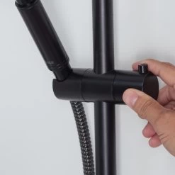 Tiger Tyne Doucheset - Douchekop Ø 12 Cm - Inclusief Comfort Water Saver - 3 Standen - Mat Zwart -Grohe Winkel 1200x1200 49