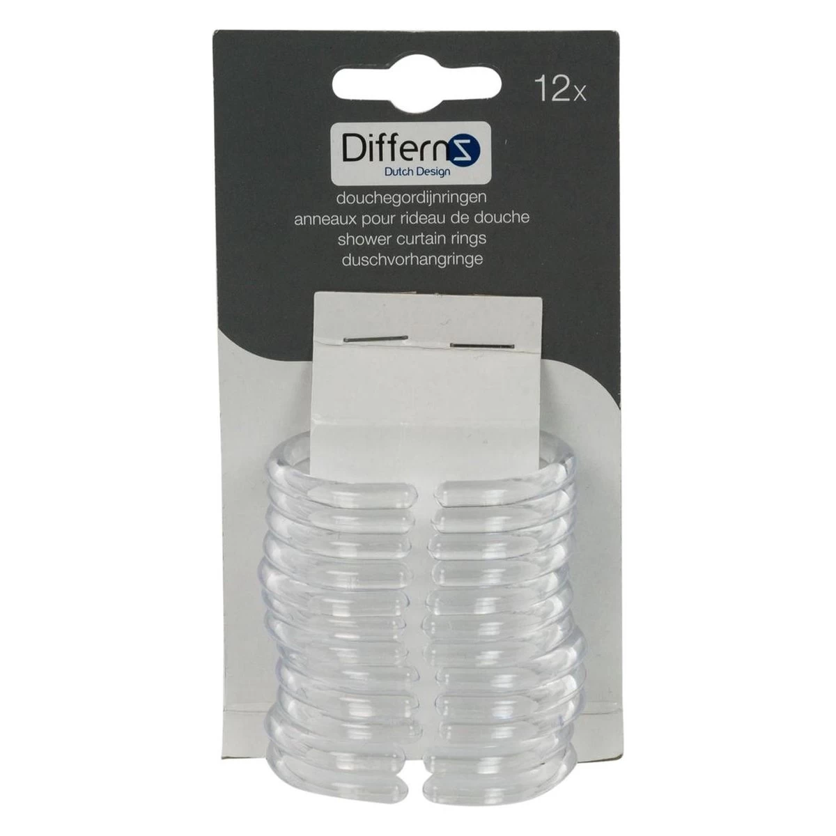 Differnz Douchegordijnringen - Transparant - Kunststof - 6 X 4 Cm - 12 Stuks 10 Differnz Douchegordijnringen - Transparant - Kunststof - 6 X 4 Cm - 12 Stuks - Image 10