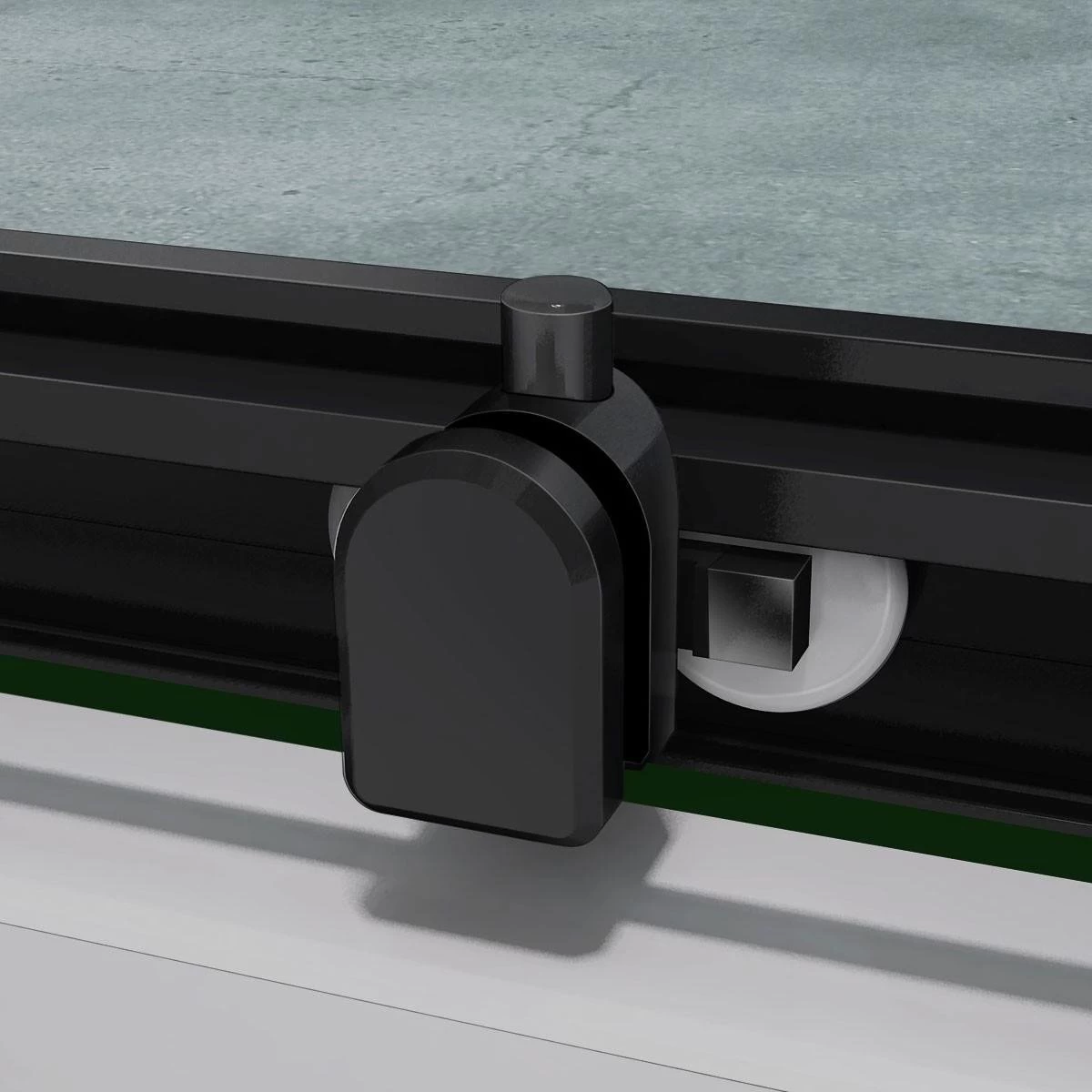 Merkloos Douchecabine - 90x90x200 - Kwartrond - Mat Zwart - Schuifdeur - Hoekinstap 4 Merkloos Douchecabine - 90x90x200 - Kwartrond - Mat Zwart - Schuifdeur - Hoekinstap - Image 4