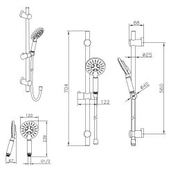 Tiger Tyne Doucheset - Douchekop Ø 12 Cm - Inclusief Comfort Water Saver - 3 Standen - Mat Zwart -Grohe Winkel 1200x1200 53