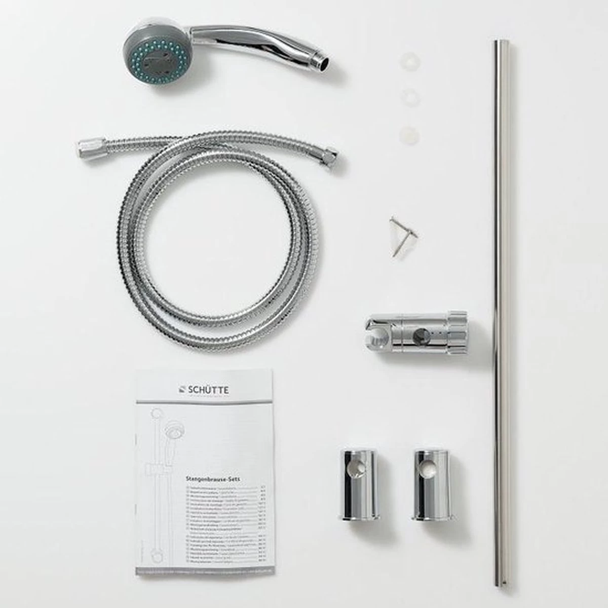 SCHÜTTE Napoli Doucheset Met Handdouche - 60 Cm Glijstang - 3 Standen - Chroom 5 SCHÜTTE Napoli Doucheset Met Handdouche - 60 Cm Glijstang - 3 Standen - Chroom - Image 5