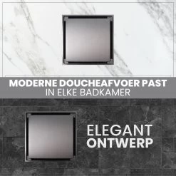 Lenga Doucheput Antraciet Vierkant - 10x10 Cm - Moderne Douche Put - Stankafsluiter - Afvoerput - Douchegoot - Doucherooster - Douchedrain -Grohe Winkel 1200x1200 618
