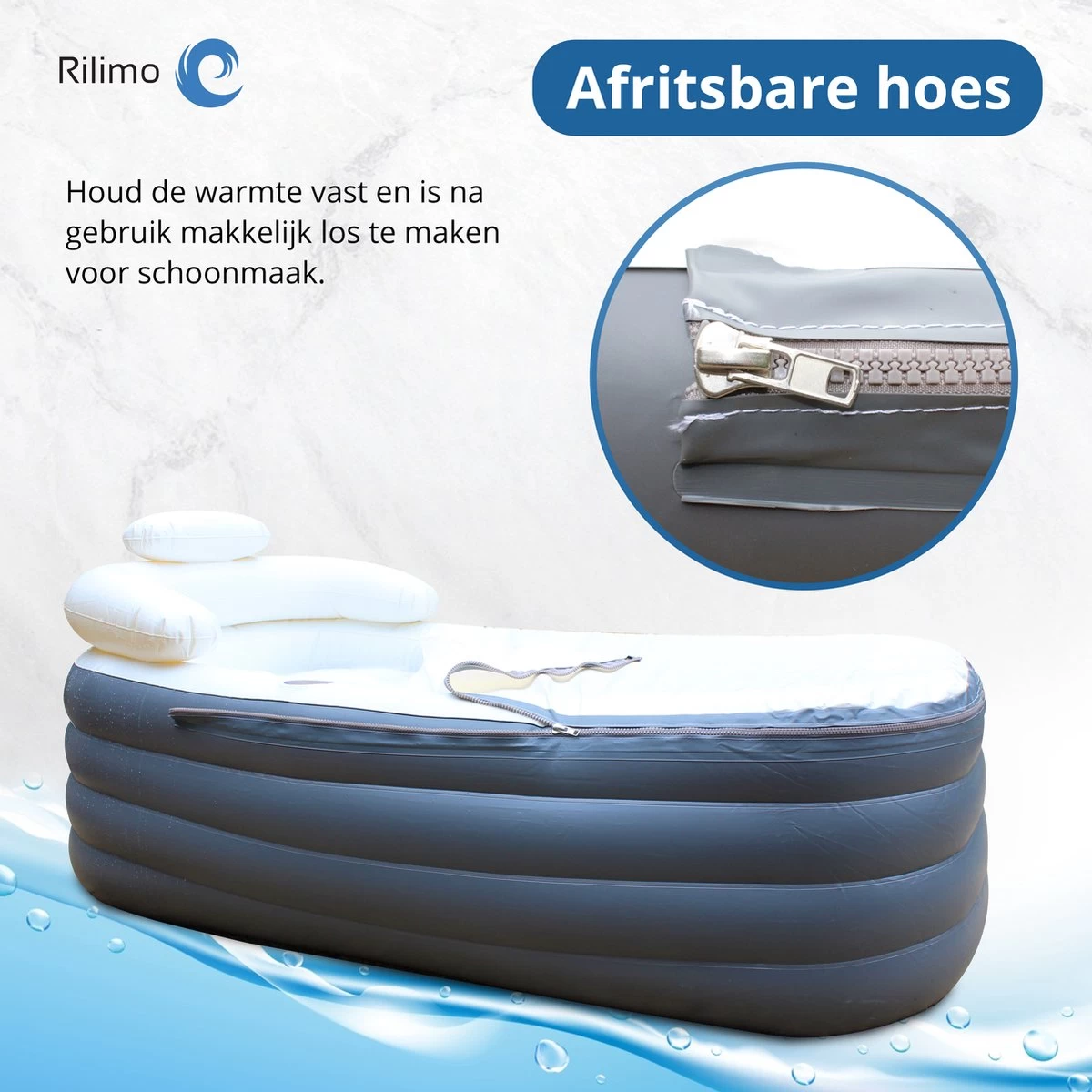 Opblaasbaar Bad Ligbad Zitbad Volwassenen - Ijsbad Badkuip Opblaasbad - Opvouwbaar Bad Opblaas Bad Antraciet 2 Opblaasbaar Bad Ligbad Zitbad Volwassenen - Ijsbad Badkuip Opblaasbad - Opvouwbaar Bad Opblaas Bad Antraciet - Image 2