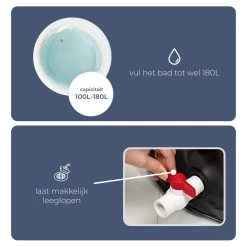 AYOO® Zitbad - Opblaasbaar Bad - Opvouwbaar Bad - Wim Hof Methode - Ijsbad - Badkuip - Zitbad Voor Volwassenen - Bathtub - Zitbaden - Bath Bucket - Inclusief Voetpomp - Grijs -Grohe Winkel 1200x1200 668