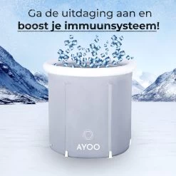 AYOO® Zitbad - Opblaasbaar Bad - Opvouwbaar Bad - Wim Hof Methode - Ijsbad - Badkuip - Zitbad Voor Volwassenen - Bathtub - Zitbaden - Bath Bucket - Inclusief Voetpomp - Grijs -Grohe Winkel 1200x1200 670