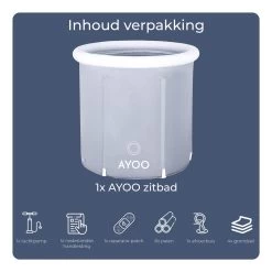 AYOO® Zitbad - Opblaasbaar Bad - Opvouwbaar Bad - Wim Hof Methode - Ijsbad - Badkuip - Zitbad Voor Volwassenen - Bathtub - Zitbaden - Bath Bucket - Inclusief Voetpomp - Grijs -Grohe Winkel 1200x1200 673