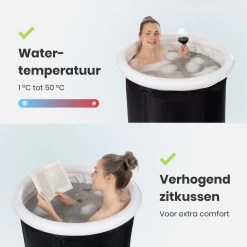 Lagoon® Opblaasbaar Zitbad Voor Volwassenen Bathbucket - Met Relaxing Giftset - Wim Hof Methode - Opvouwbaar & Inklapbaar Spa Bad - Bath Bucket - IJsbad - Opblaasbad - Dompelbad -Grohe Winkel 1200x1200 687