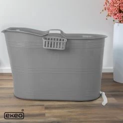 EKEO Zitbad - 210L - Mobiele Badkuip - Bath Bucket - Ijsbad- Tuinbad - Grijs -Grohe Winkel 1200x1200 688