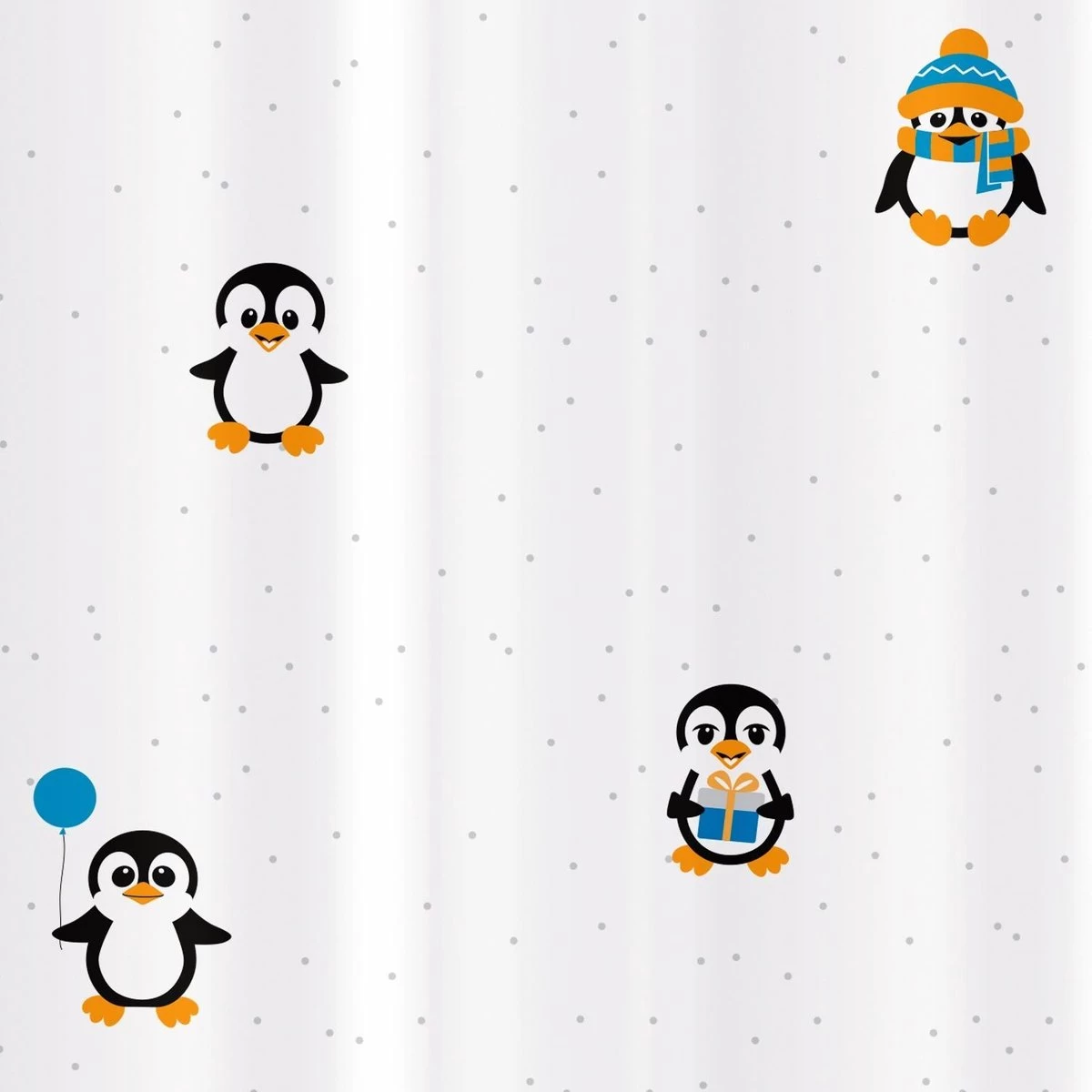 FUNNY PENGUINS - Waterdicht Douchegordijn - Met GRATIS 12 Ringen - Anti-Schimmel Badkamer Gordijn - Wasbaar - 100% Polyester - Pinguins Design - 180X180 CM 3 FUNNY PENGUINS - Waterdicht Douchegordijn - Met GRATIS 12 Ringen - Anti-Schimmel Badkamer Gordijn - Wasbaar - 100% Polyester - Pinguins Design - 180X180 CM - Image 3