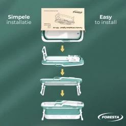 Foresta Ligbad Volwassenen - Inklapbaar Bad 143cm XL - Blauw -Grohe Winkel 1200x1200 725