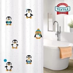 FUNNY PENGUINS - Waterdicht Douchegordijn - Met GRATIS 12 Ringen - Anti-Schimmel Badkamer Gordijn - Wasbaar - 100% Polyester - Pinguins Design - 180X180 CM 10 FUNNY PENGUINS - Waterdicht Douchegordijn - Met GRATIS 12 Ringen - Anti-Schimmel Badkamer Gordijn - Wasbaar - 100% Polyester - Pinguins Design - 180X180 CM -Grohe Winkel 1200x1200 73