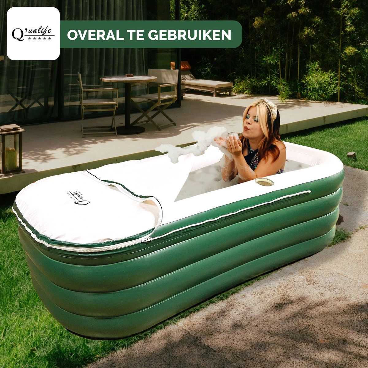 Q’ualife® Opblaasbaar Bad – Ligbad – Zitbad – Opblaasbaar Ligbad – Bad – Badkuip Volwassenen 3 Q’ualife® Opblaasbaar Bad – Ligbad – Zitbad – Opblaasbaar Ligbad – Bad – Badkuip Volwassenen - Image 3