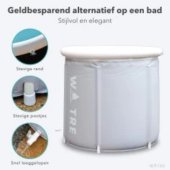 WOTRE Zitbad - Bath Bucket - Ijsbad - Wim Hof Methode - Bad Voor Volwassenen - Mobiele Badkuip - Grijs - 180L -Grohe Winkel 1200x1200 764