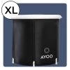 AYOO® Zitbad - Opblaasbaar Bad - Opvouwbaar Bad - IJsbad - Badkuip - Zitbad Voor Volwassenen - Bathtub - Zitbaden - Bath Bucket - Wim Hof Methode - Inclusief Voetpomp - Zwart