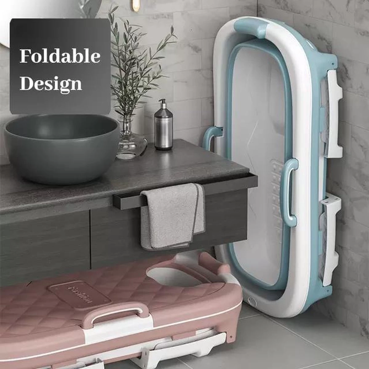 Opvouwbare Ligbad Voor Volwassenen - Blauw - Hard Plastic - Opvouwbaar Bad - 138cm - 200L 3 Opvouwbare Ligbad Voor Volwassenen - Blauw - Hard Plastic - Opvouwbaar Bad - 138cm - 200L - Image 3