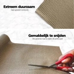 SWILIX ® Antislipmat Voor Kasten En Lades, Douchemat - Badkamermat - Badmat, Dienblad, Vloer - 4 Meter Rol - Anti Slip Mat - 400 X 30 Cm - Beige -Grohe Winkel 1200x1200 806