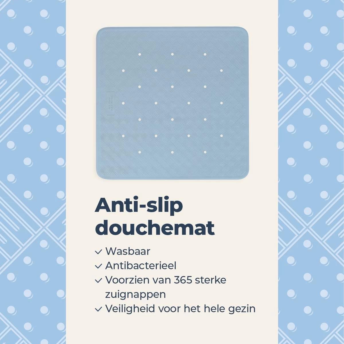 Douchemat Antislip Blauw - 53 X 53 Cm - Antislipmat Douche - Badmat 4 Douchemat Antislip Blauw - 53 X 53 Cm - Antislipmat Douche - Badmat - Image 4