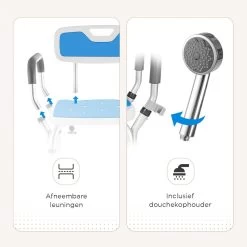 BY JRM Douchestoel En Douchekruk Met Afneembare Rugleuning En Armleuning – 30 Dagen Uitproberen -anti Slip – Verstelbare Hoogte - Douchekrukje - Blauw -Grohe Winkel 1200x1200 827